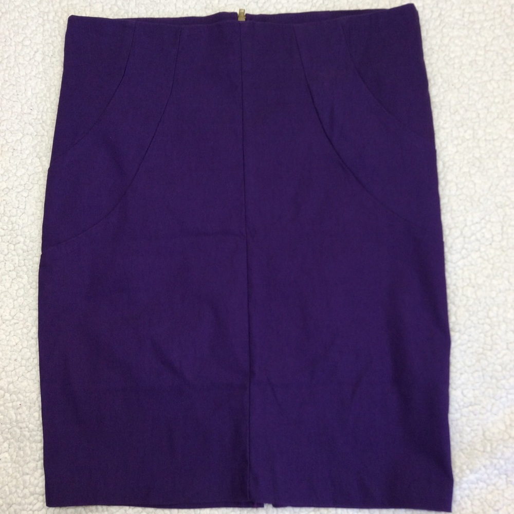 PURPLE Stretch Pencil Skirt Size M